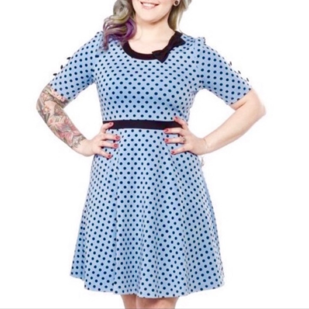 ⚫️ Polka dot pinup dress
